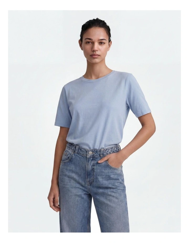 Happy Short Sleeve Tee in Blue image 1