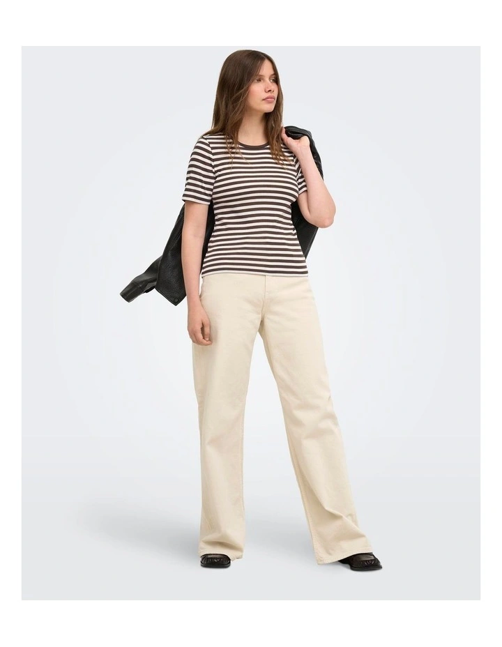 Elli Short Sleeve Top in Chocolate image 2