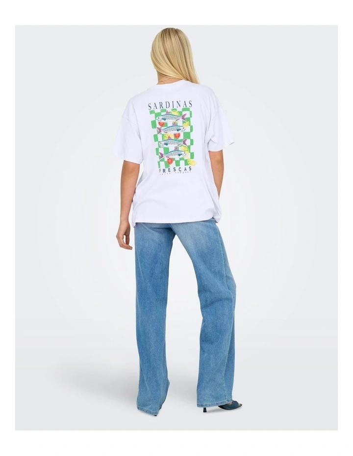 Vivvi Short Sleeve Top in White image 2