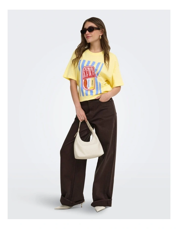 Vivvi Short Sleeve Top in Yellow image 1