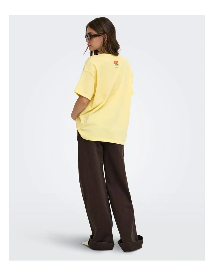 Vivvi Short Sleeve Top in Yellow image 2