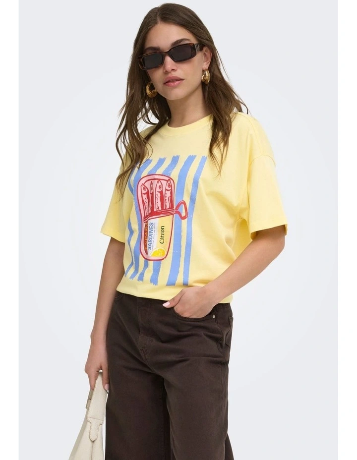 Vivvi Short Sleeve Top in Yellow image 3