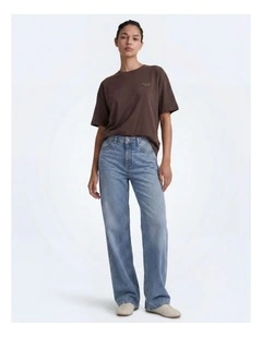 ONLY Vivvi Short Sleeve Top in Brown