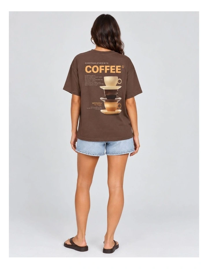 ONLY Vivvi Short Sleeve Top in Brown image 2
