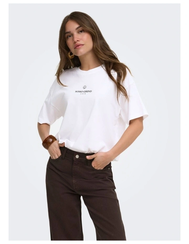 Vivvi Short Sleeve Top in White image 1