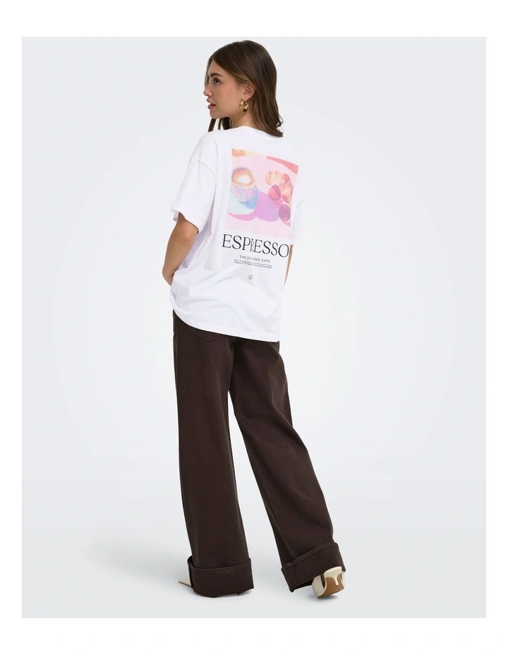 Vivvi Short Sleeve Top in White image 3