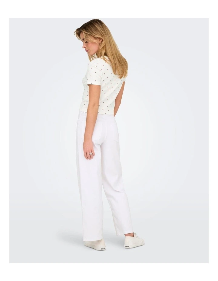 Fenja Short Sleeve Top in Beige image 2