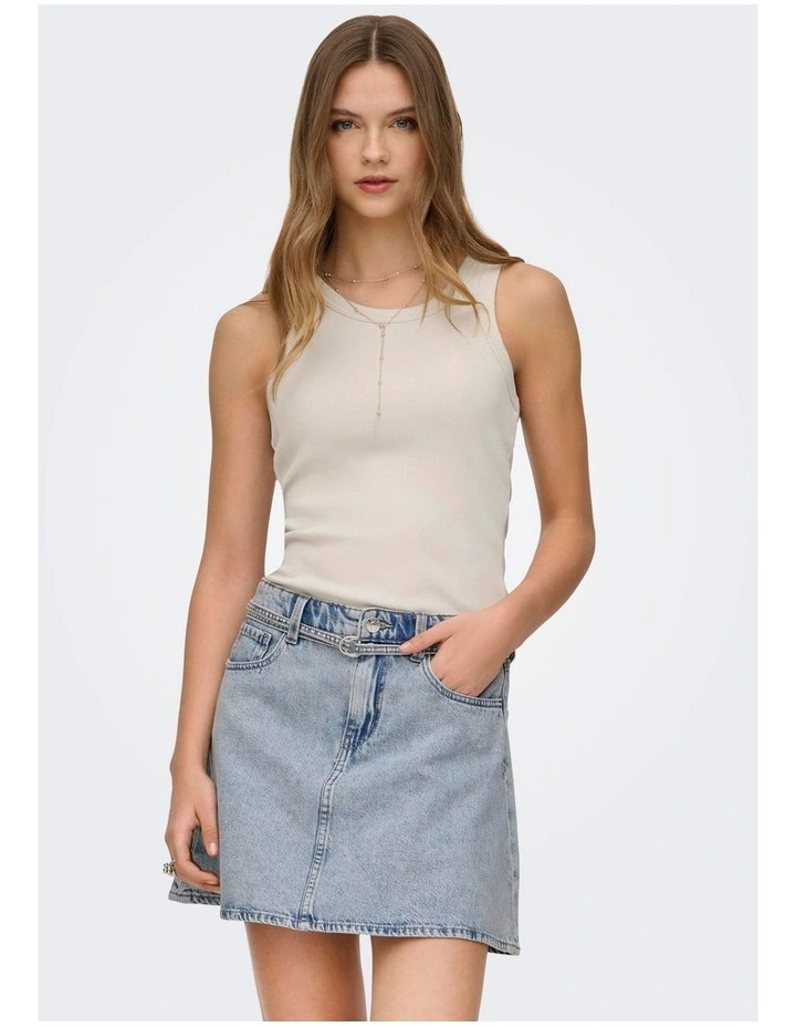 Val Tank Top in Beige image 1