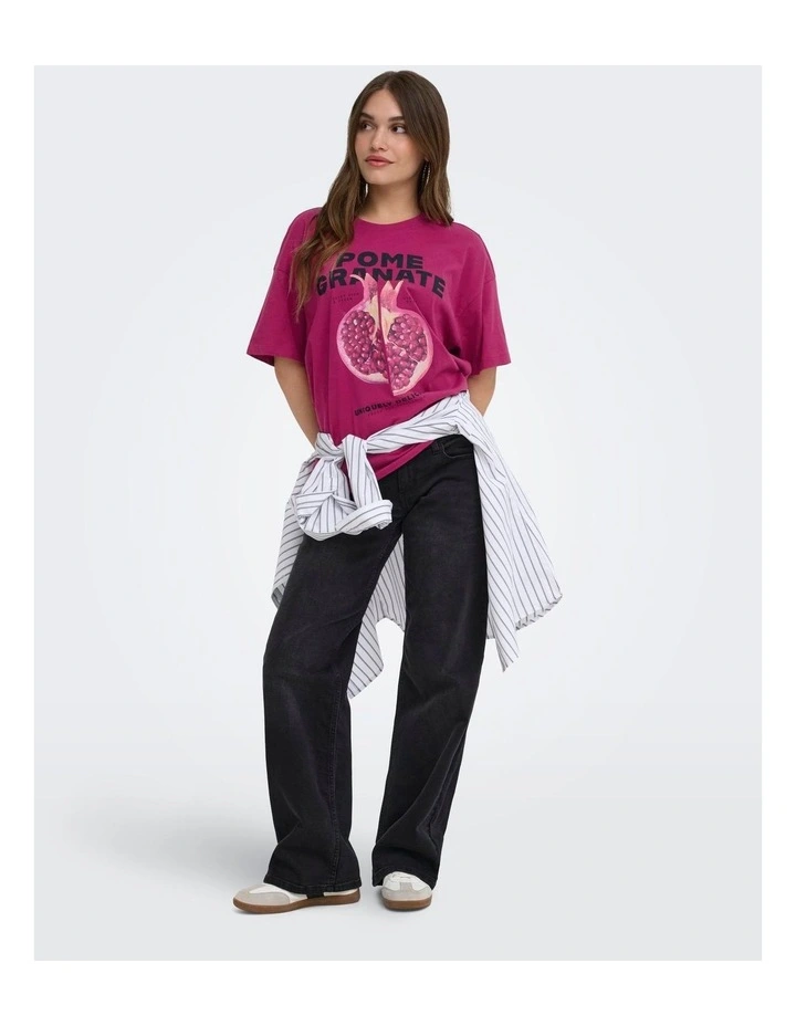 Vivvi Short Sleeve Top in Red image 1