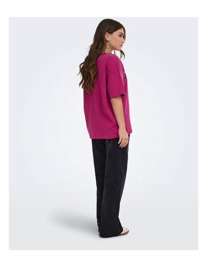 Vivvi Short Sleeve Top in Red image 2