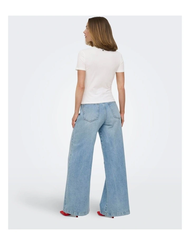 Vivvi Short Sleeve Top in White image 2
