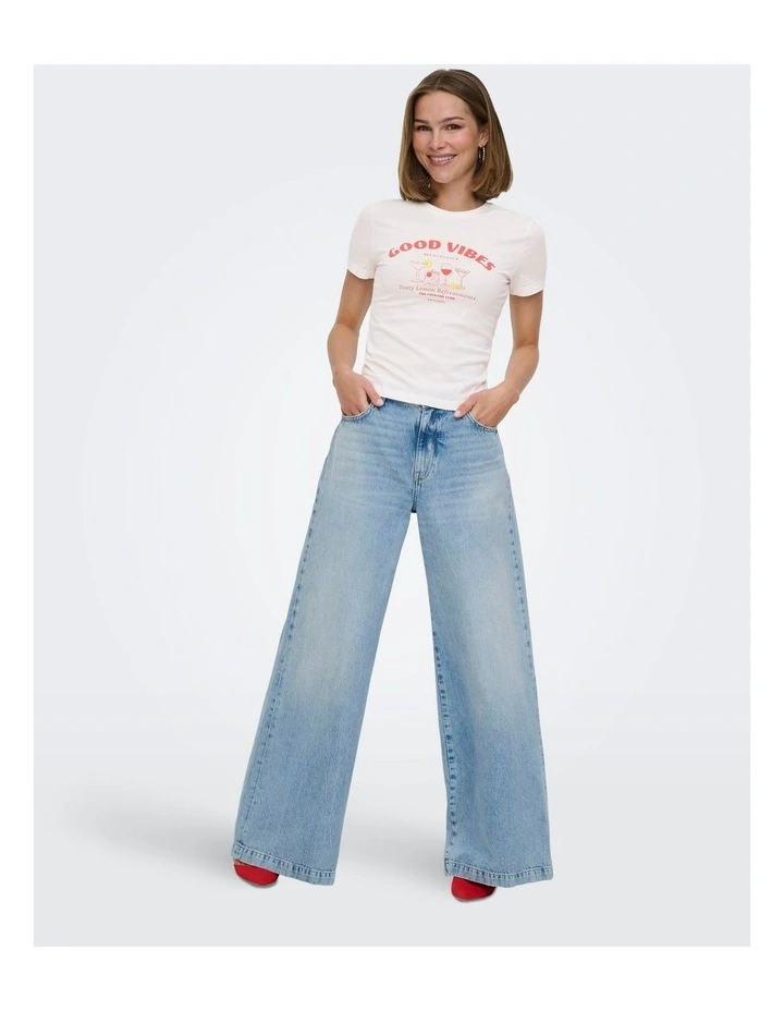 Vivvi Short Sleeve Top in White image 3
