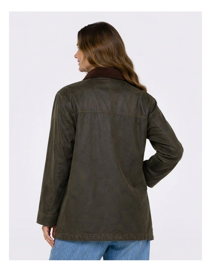 Apricot Hooded Jacket in Green image 2