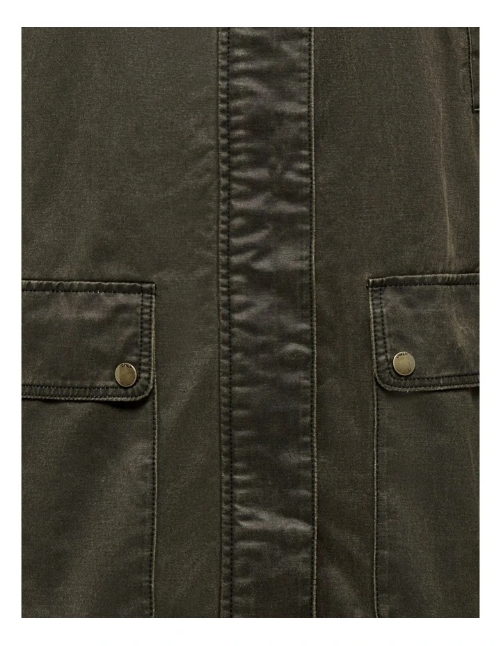 Apricot Hooded Jacket in Green image 3