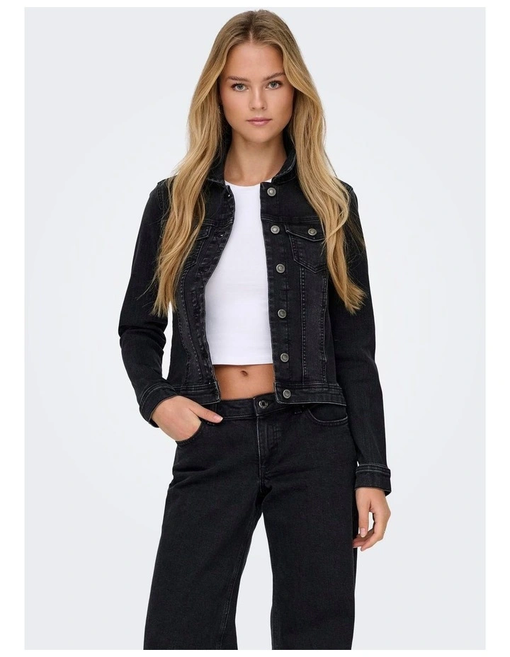 Wonder Denim Jacket in Washed Black image 1