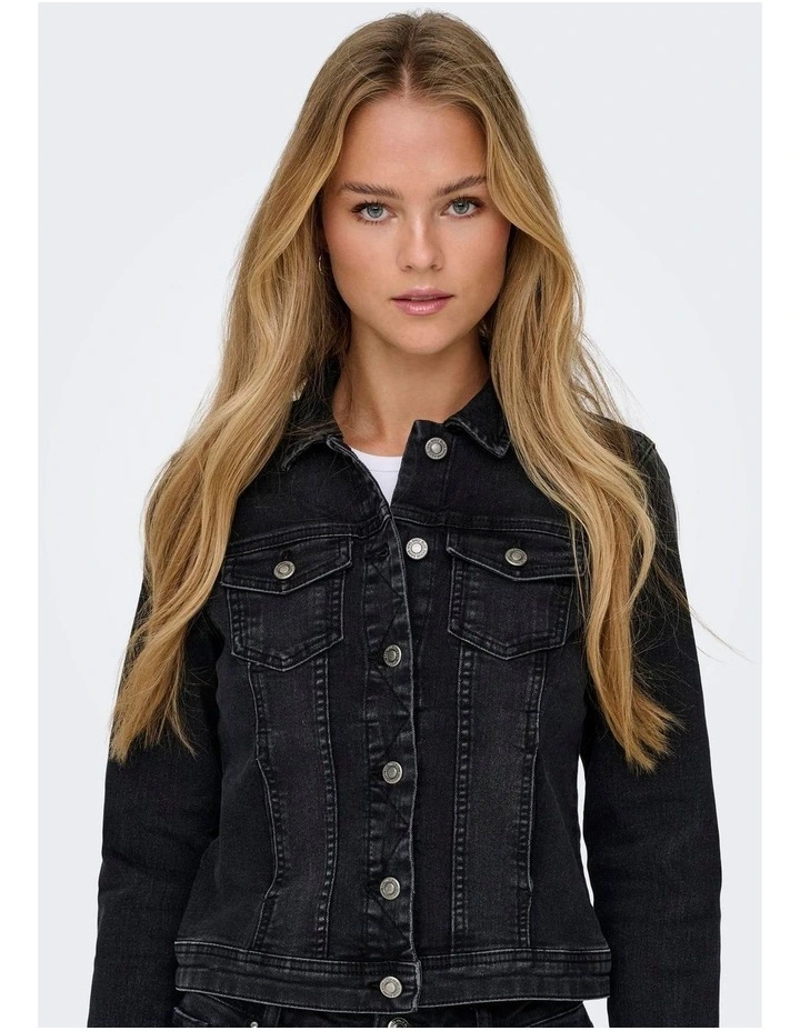 Wonder Denim Jacket in Washed Black image 2