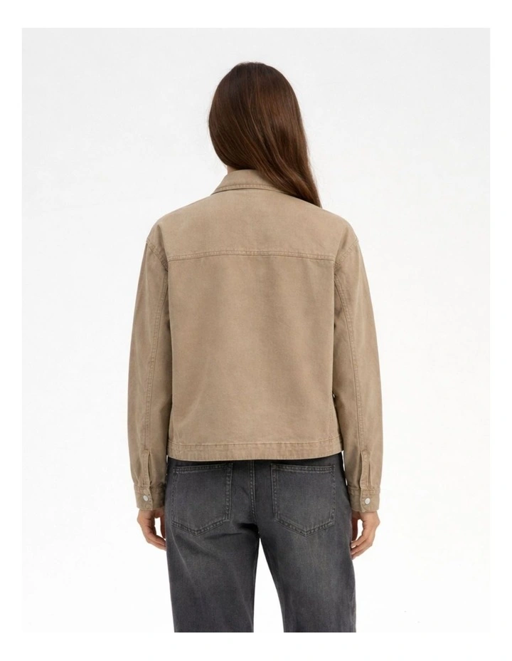 Lara Twill Jacket in Brown image 2