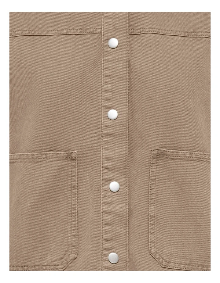 Lara Twill Jacket in Brown image 3