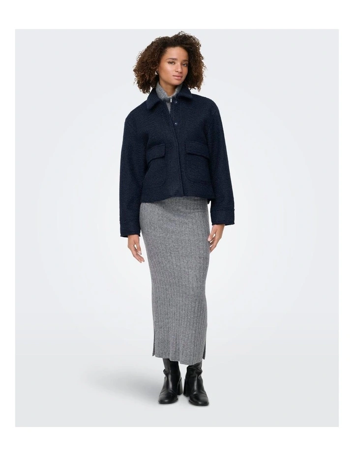 Sanne Boucle Short Jacket in Navy image 4