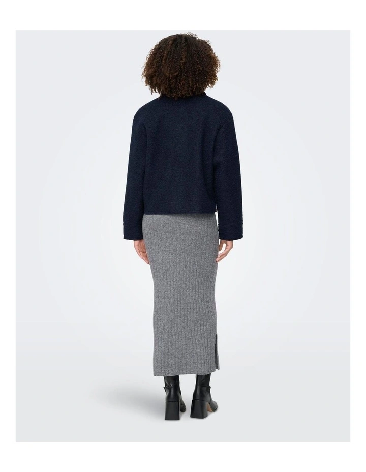 Sanne Boucle Short Jacket in Navy image 5