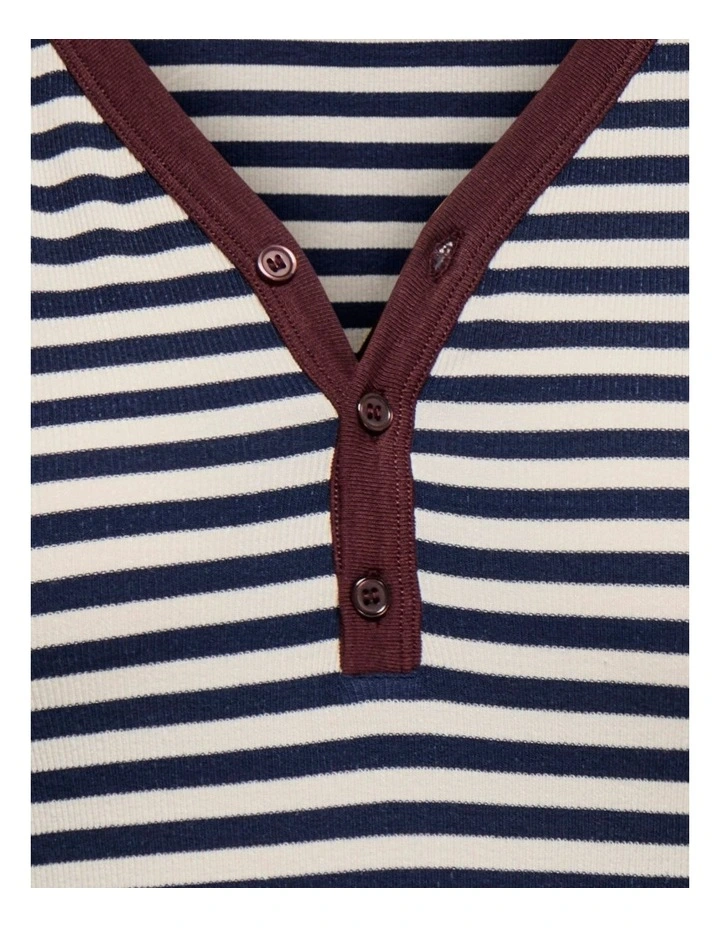 Elene Long Sleeve Stripe Top in Multi image 4