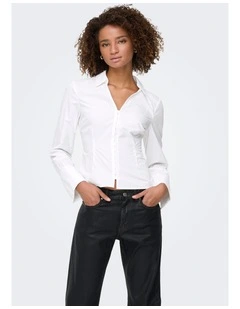 Beya Fitted Hook Shirt in White
