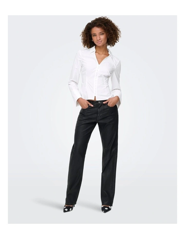 Beya Fitted Hook Shirt in White image 3