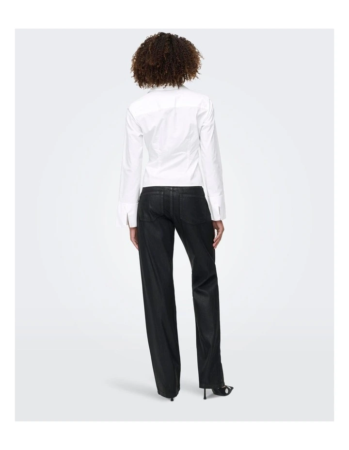 Beya Fitted Hook Shirt in White image 4