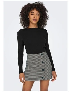 Riley Long Sleeve Top in Black