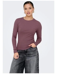 Riley Long Sleeve Top in Purple