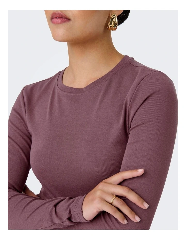 Riley Long Sleeve Top in Purple image 2