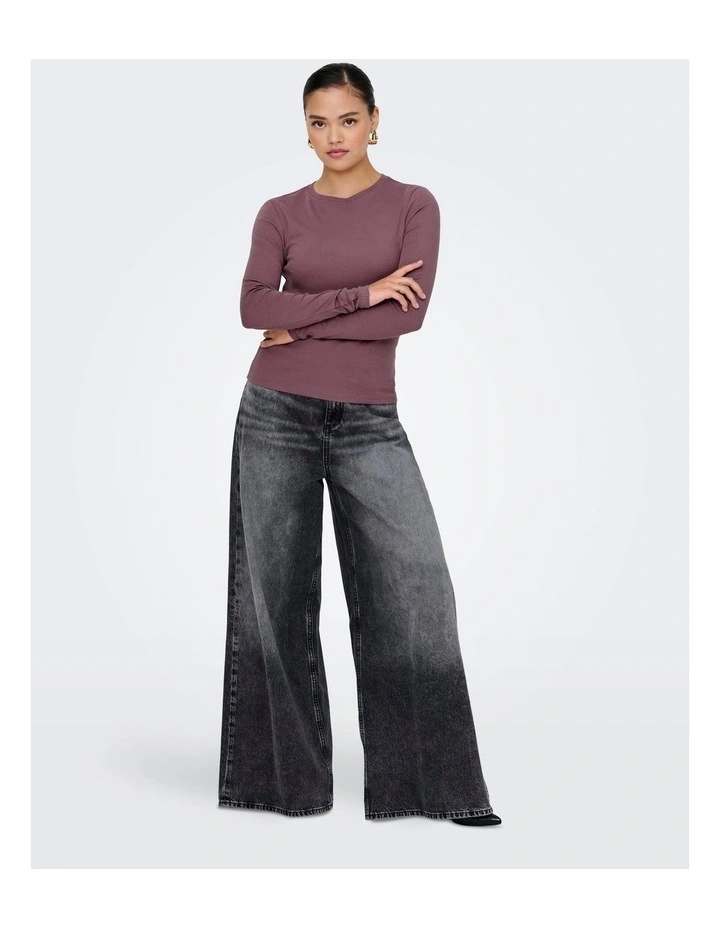 Riley Long Sleeve Top in Purple image 3