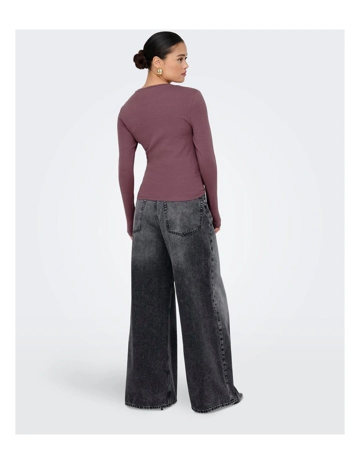 Riley Long Sleeve Top in Purple image 4