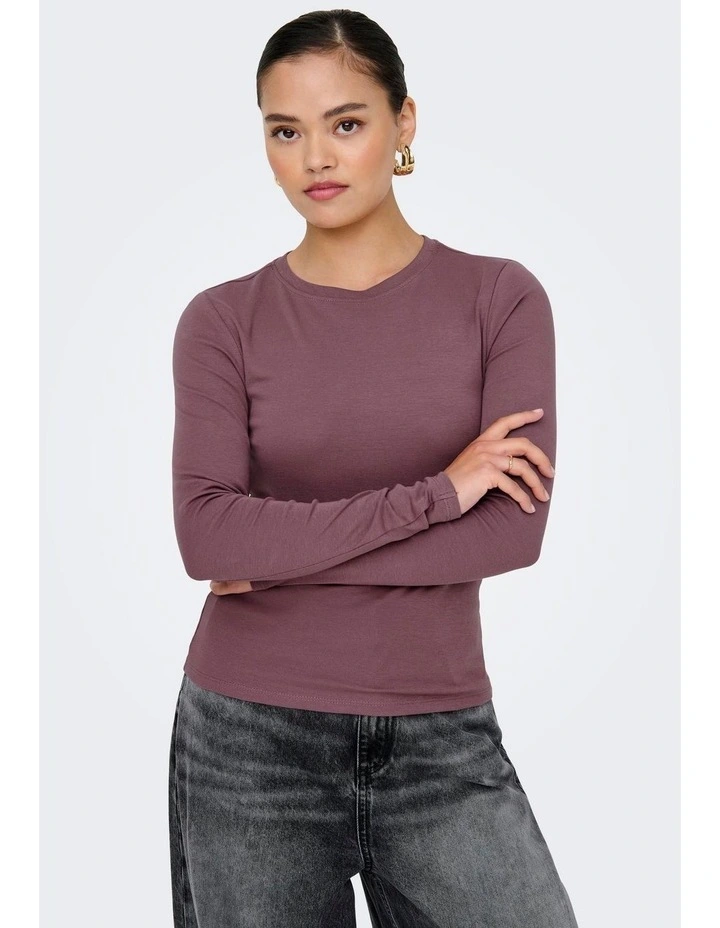 Riley Long Sleeve Top in Purple image 5