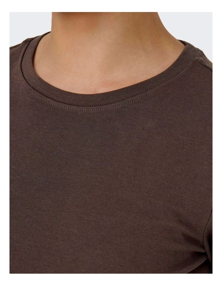 Riley Long Sleeve Top in Brown image 2