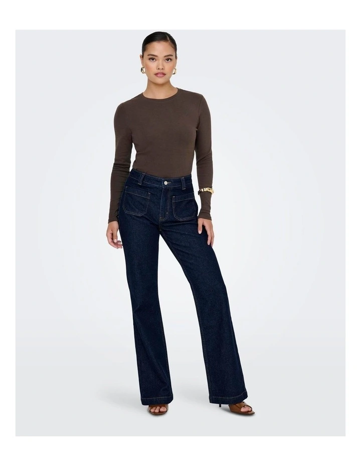 Riley Long Sleeve Top in Brown image 4