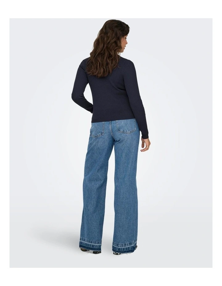 Kaya Polo Knit in Navy image 4