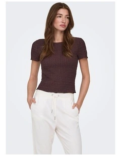 Lilse Life Structured Top in Burgundy