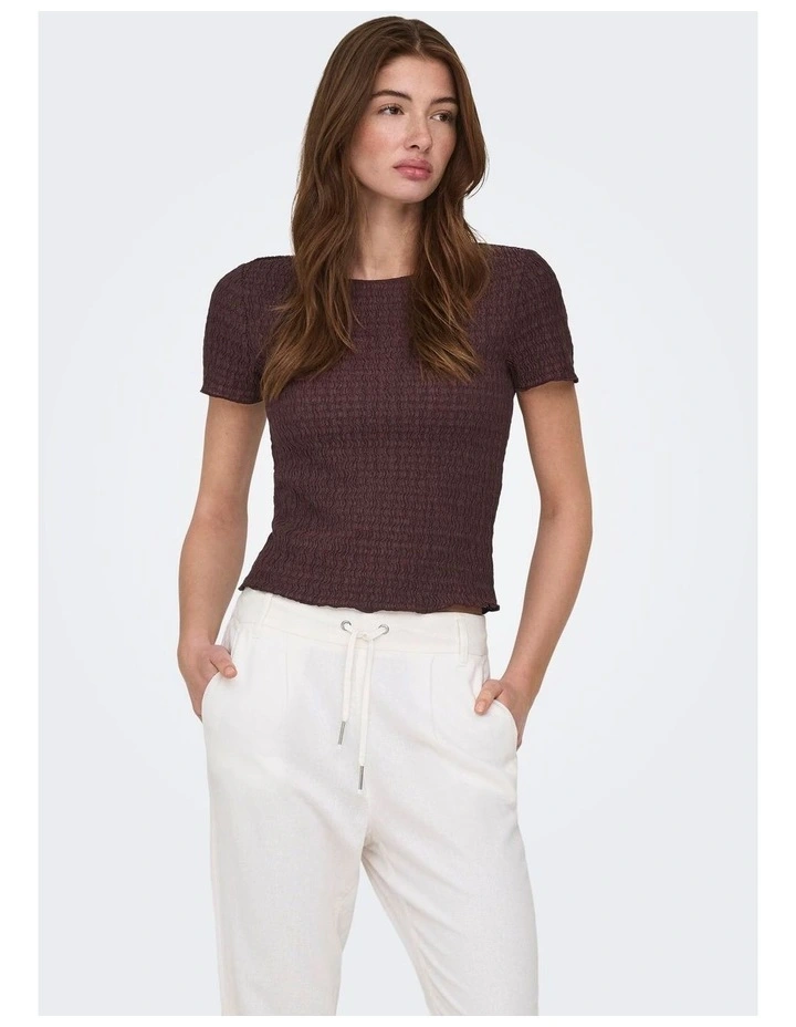 Lilse Life Structured Top in Burgundy image 1