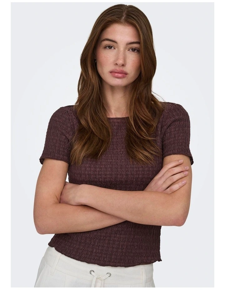 Lilse Life Structured Top in Burgundy image 2