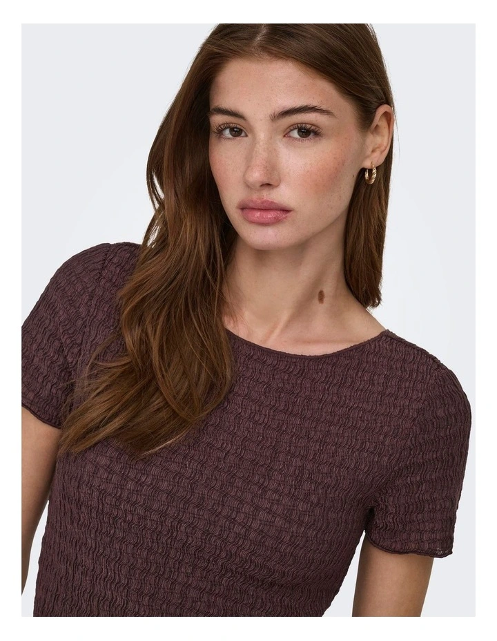 Lilse Life Structured Top in Burgundy image 5