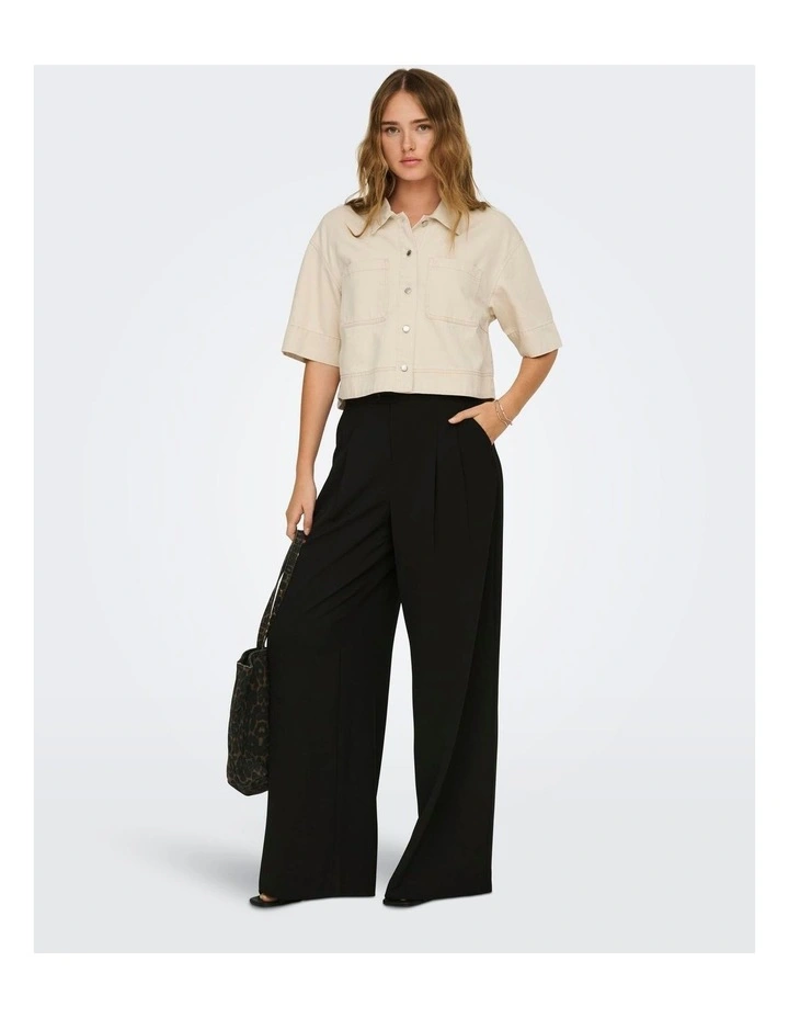 Cleo Shot Sleeve Shirt in Cream image 3