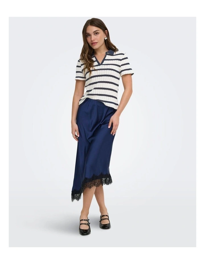 Halia Short Sleeve Top in Navy image 1
