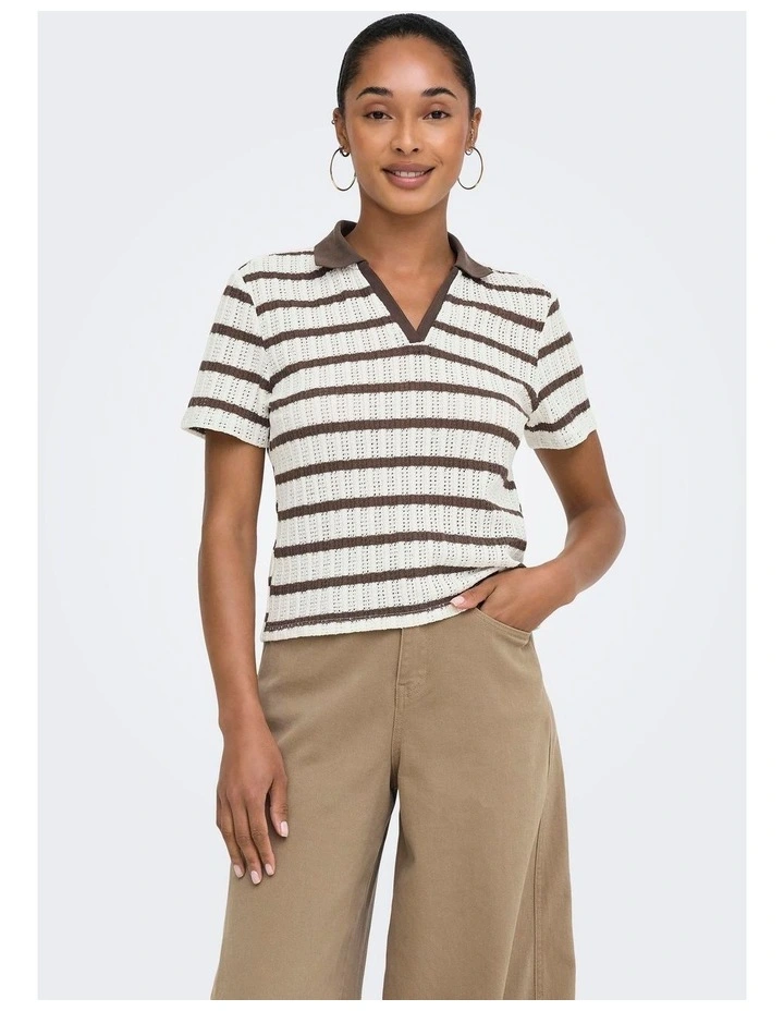 Halia Short Sleeve Shirt in Brown image 1