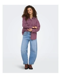 Meldona Long Sleeve Shirt in Burgundy