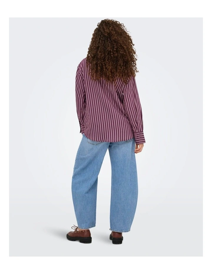 Meldona Long Sleeve Shirt in Burgundy image 2