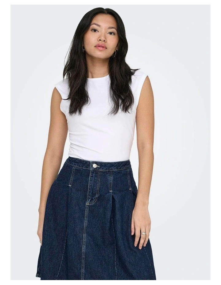 Mira Ruching Top in White image 1