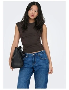 Mira Ruching Top in Chocolate
