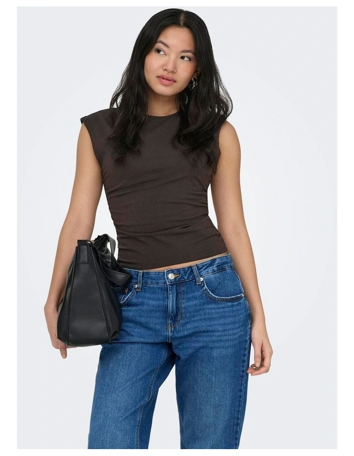 Mira Ruching Top in Chocolate image 1