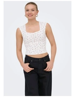 Fenja Short Sleeve Top in White